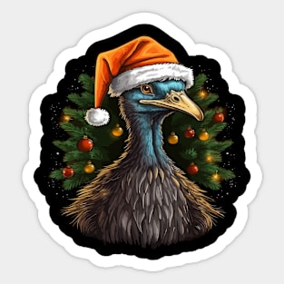 Emu Christmas Sticker